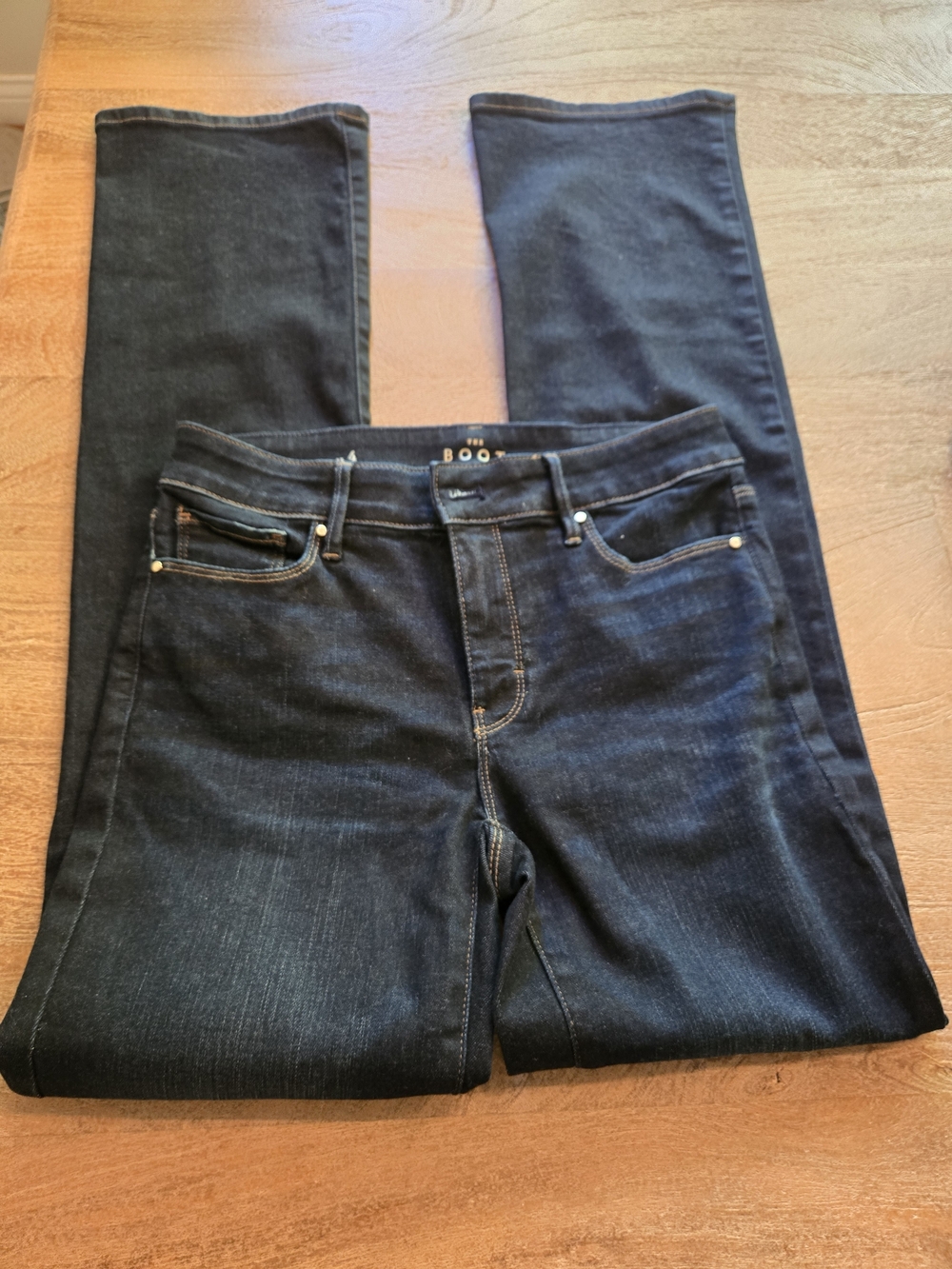 White House Black Market Women's Dark Indigo Boot Cut Jeans